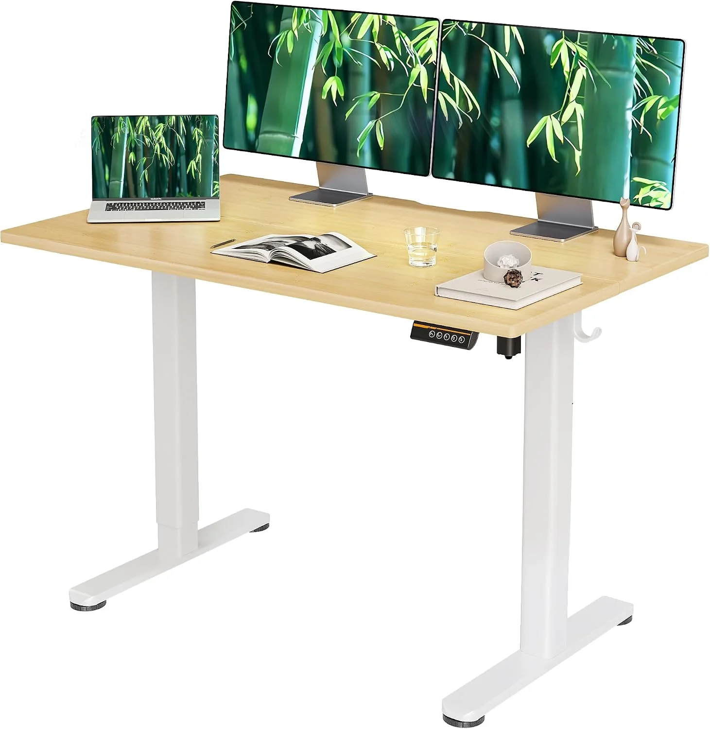 Electric Standing Desk, Adjustable Height Stand up Desk, 24x48 Inches Sit Stand Home Office Desk with Splice - Image 12