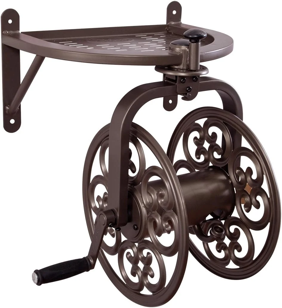 Garden 710 Navigator Rotating Garden Hose Reel, Holds 125-Feet of 5/8-Inch Hose - Bronze - Image 7
