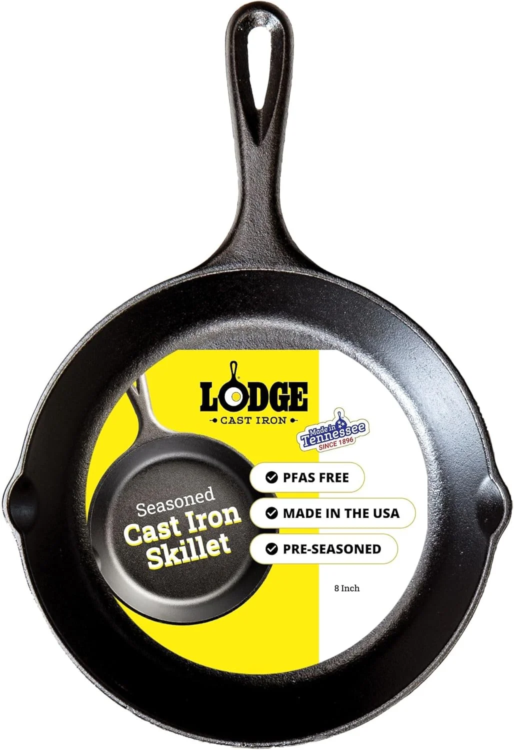 Seasoned Cast Iron Skillet Set 8, 10.25 & 12 Inches - Image 3