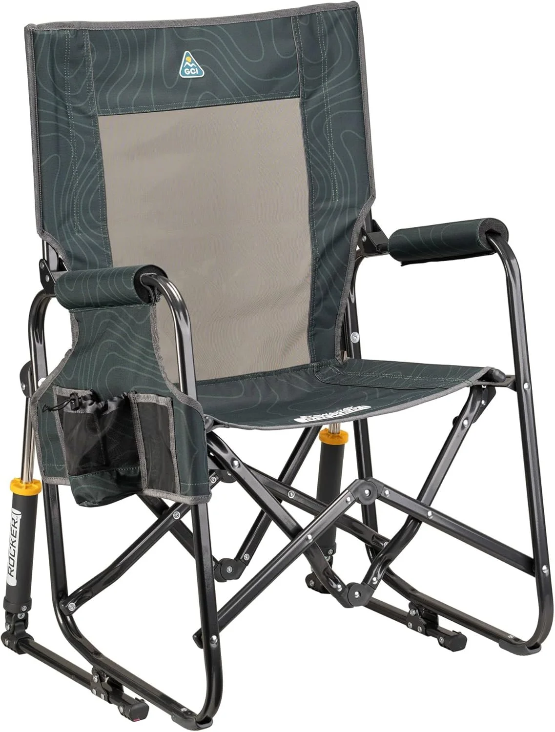 Outdoor Freestyle Rocker Camping Chair - Black - Image 19