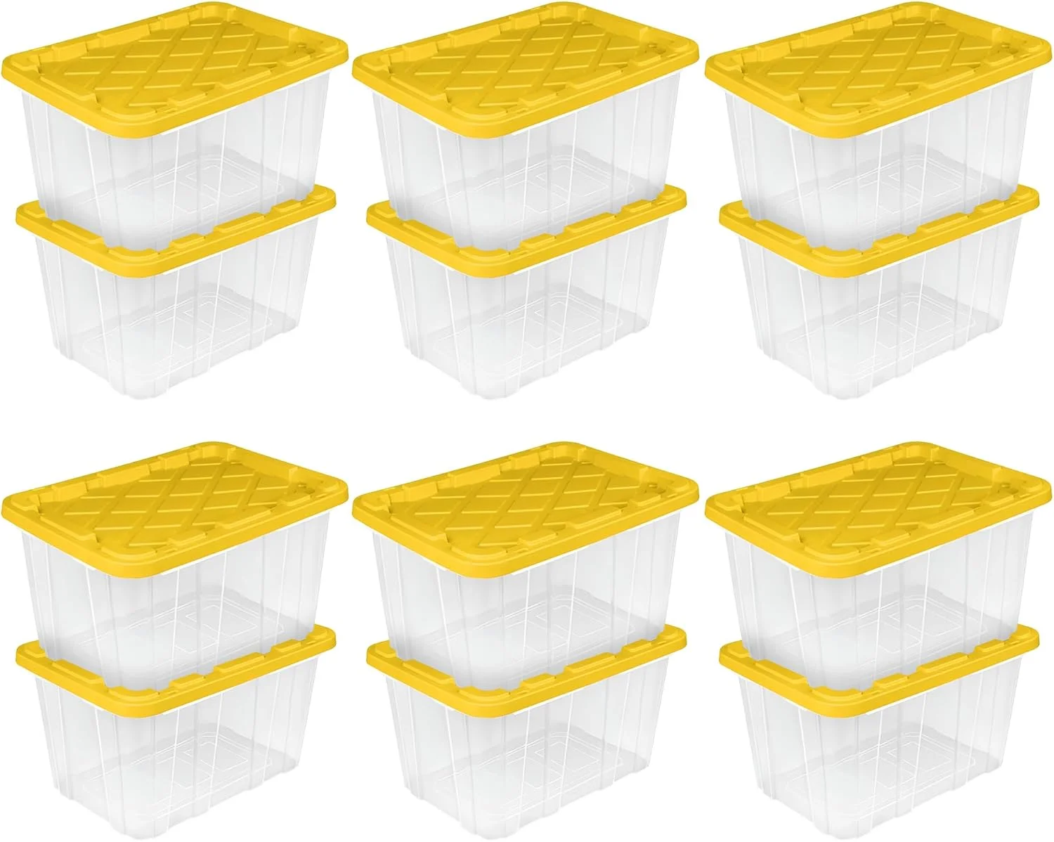 4-Pack 27 Gallon Industrial Storage Tote, Heavy-Duty Plastic Bins - Image 17