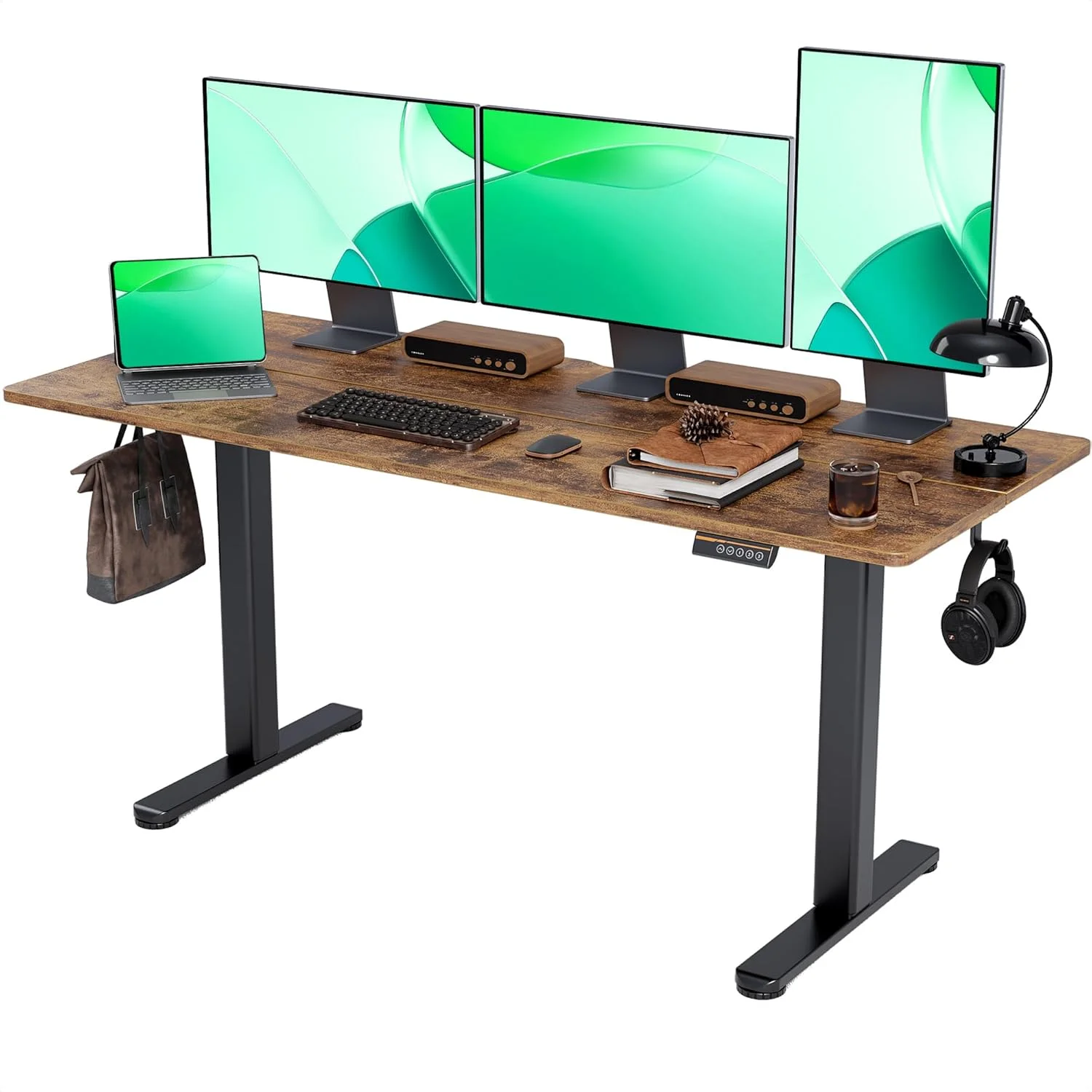 Electric Standing Desk, Adjustable Height Stand up Desk, 24x48 Inches Sit Stand Home Office Desk with Splice - Image 25