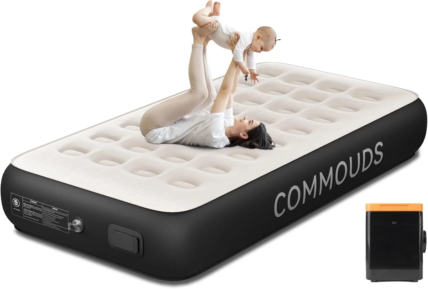 Queen Air Mattress with 2000mAh Battery Powered Pump, 18 Raised Inflatable Mattress, Portable Blow up Mattress - Image 2