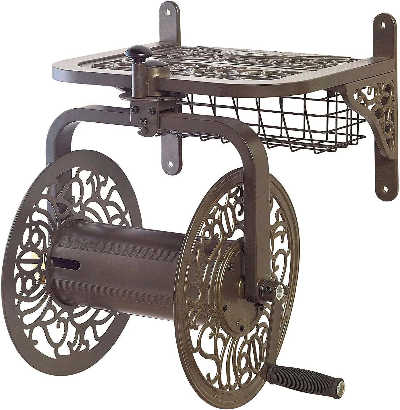 Garden 710 Navigator Rotating Garden Hose Reel, Holds 125-Feet of 5/8-Inch Hose - Bronze - Image 2