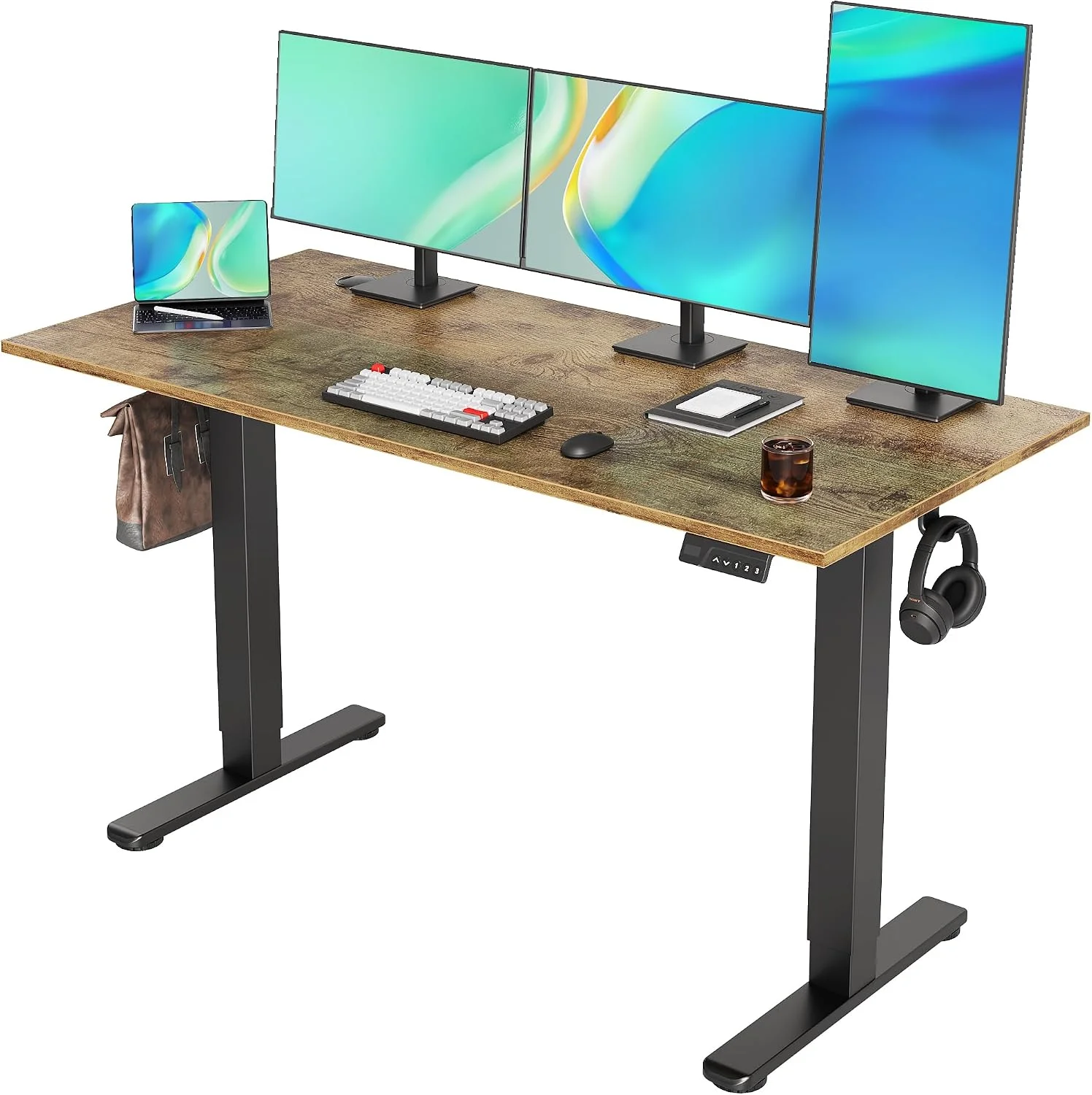 Electric Standing Desk, Adjustable Height Stand up Desk, 24x48 Inches Sit Stand Home Office Desk with Splice - Image 9