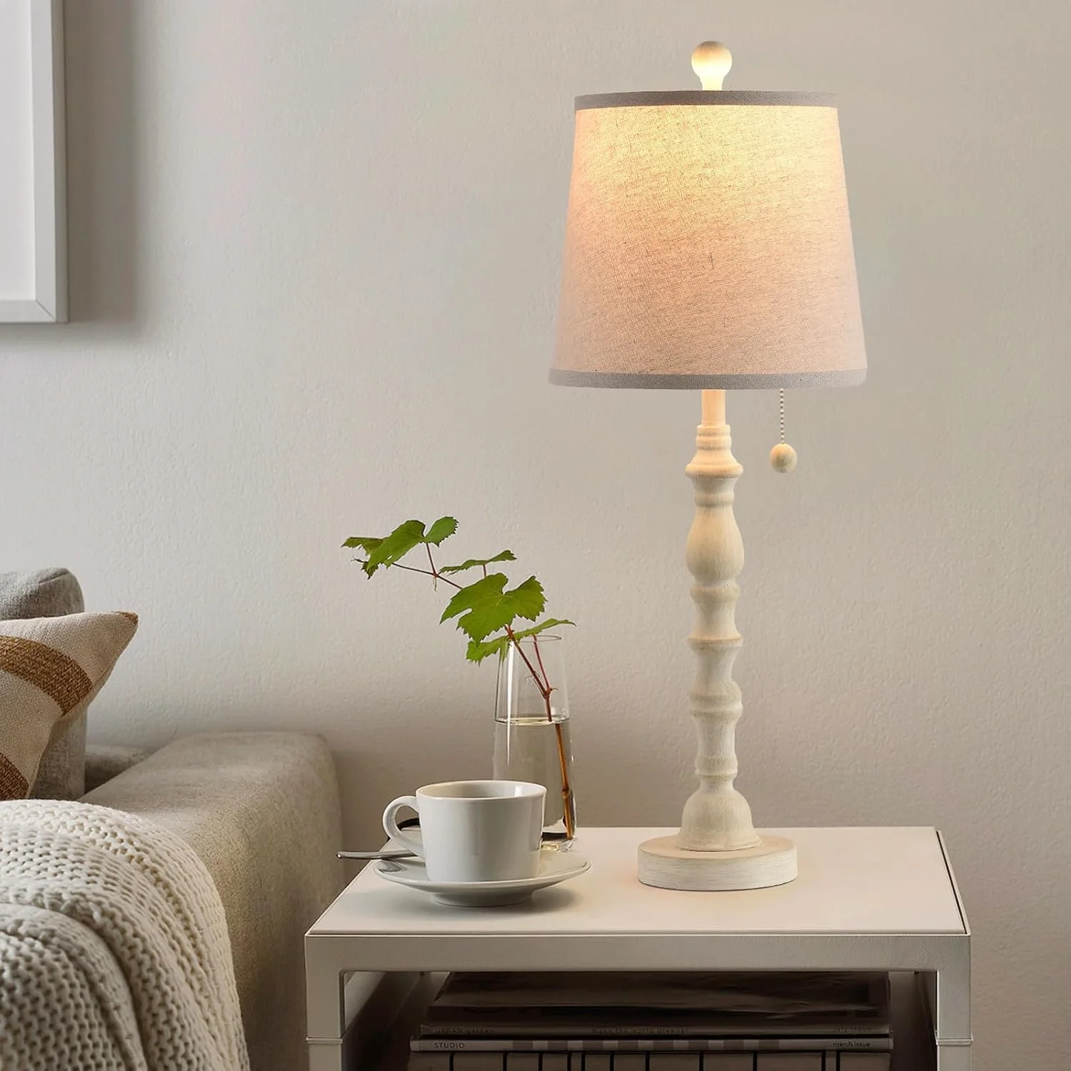 Modern Farmhouse Table Lamp Bedside Reading Lamps Living Room End Tables Set Lamps for Night Stands Bedroom - Image 10