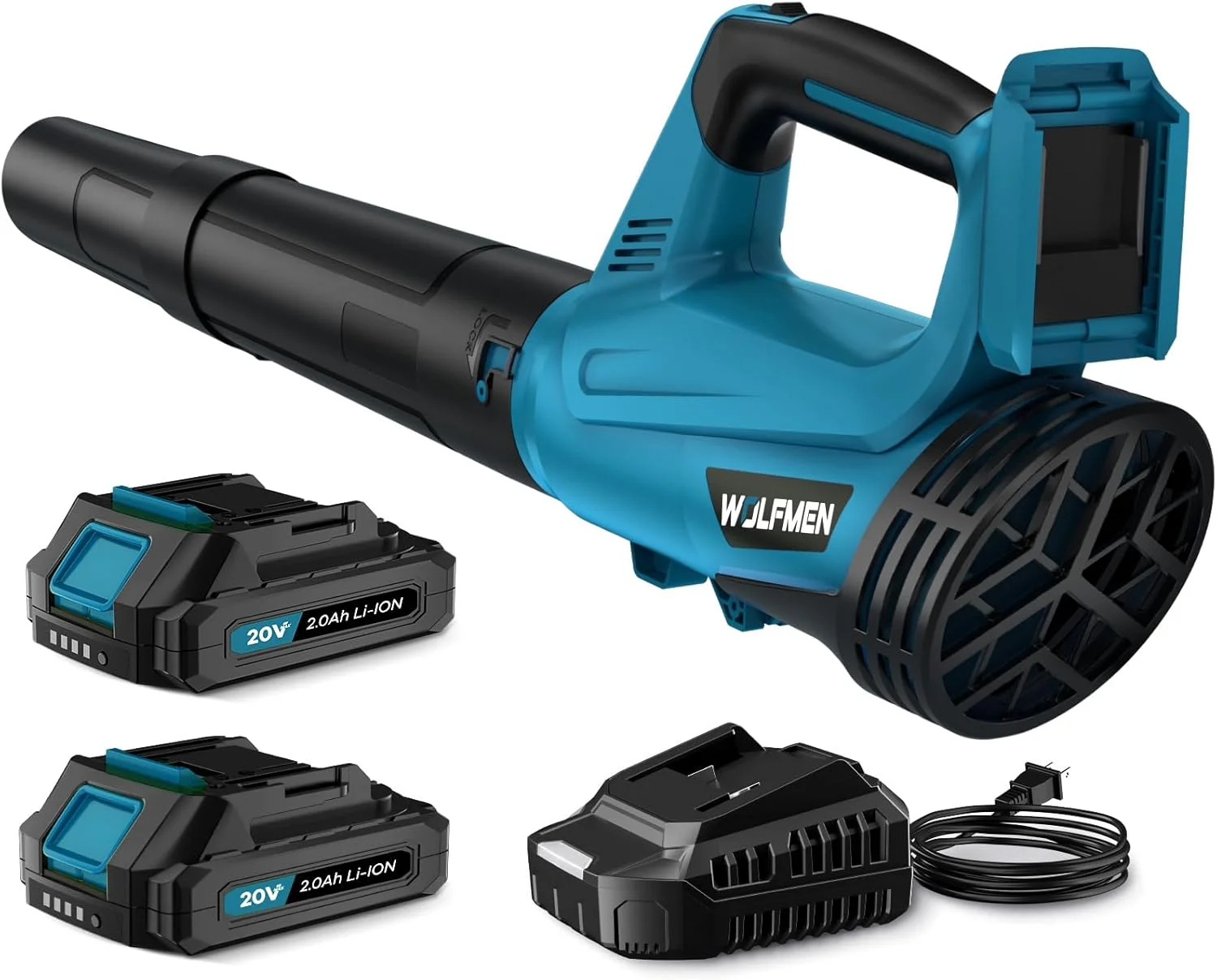 Blower, Electric Cordless Leaf Blower with 2 Batteries and Charger, 2 Speed Mode - Image 3