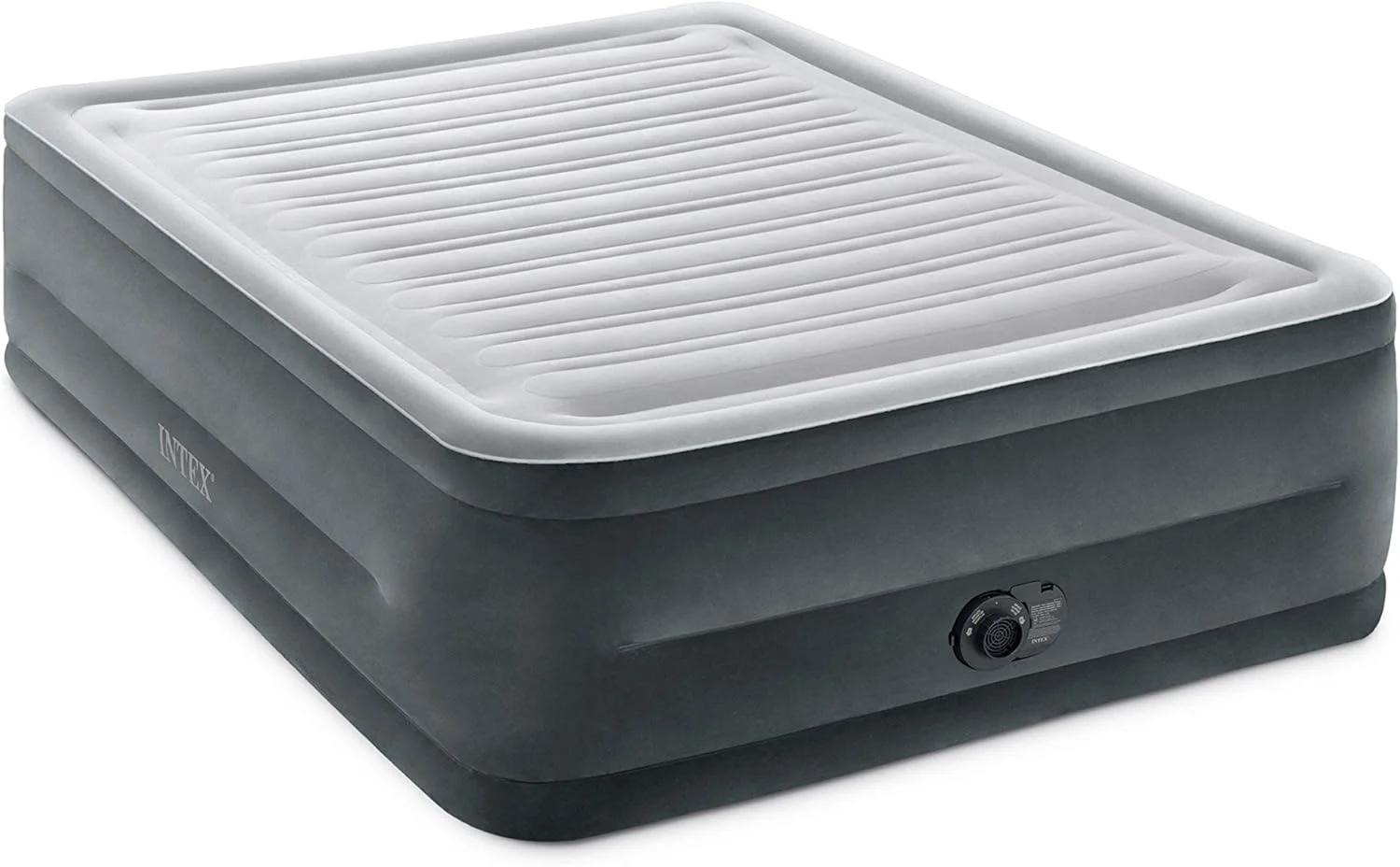 64417ED 22in Queen Dura-Beam Comfort Plush High-Rise Inflatable Air Mattress with Built in Pump for Travel and - Image 2