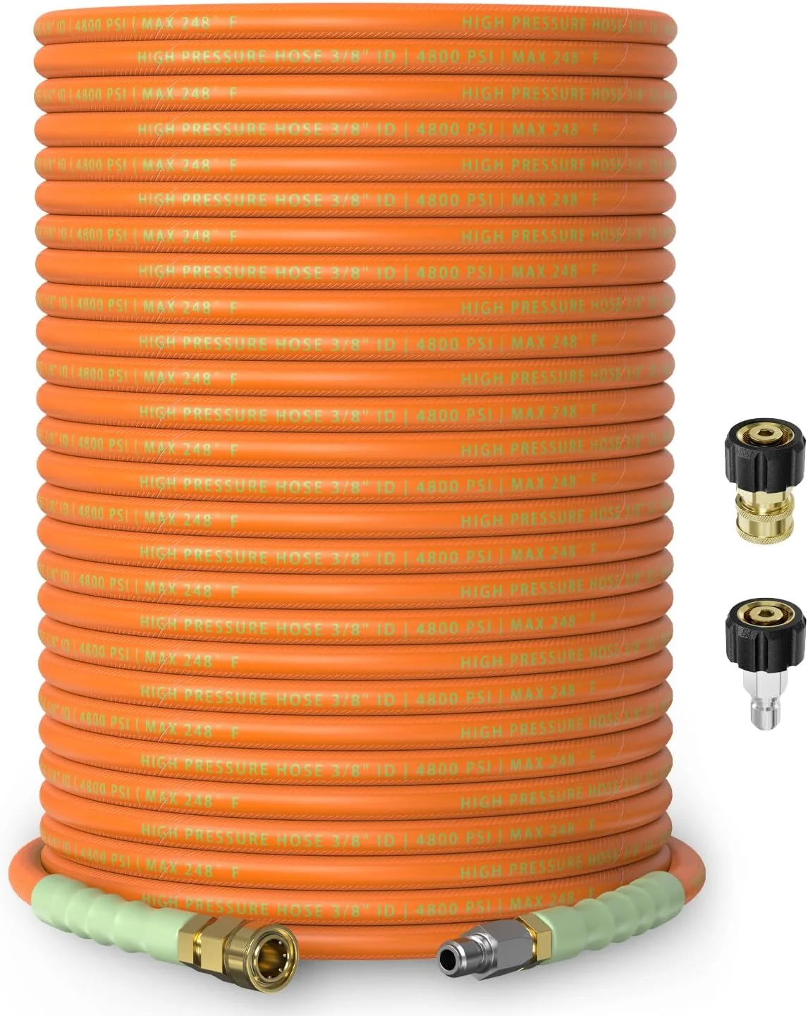 3/8 ID Pressure Washer Hose 50 ft, 4800 PSI Steel-Braided & Durable, Power Washer Hose with Swivel Quick - Image 4