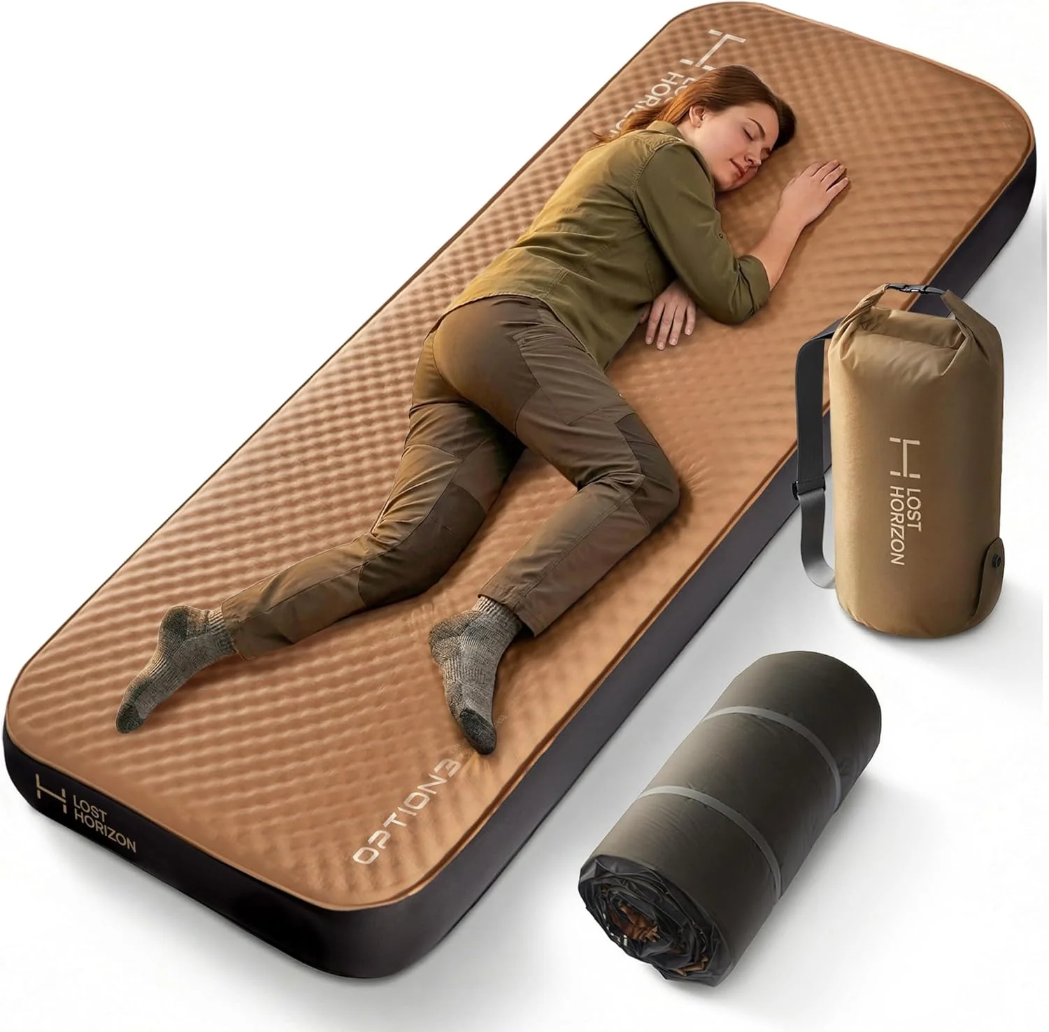 Horizon Air & Foam Camping Mattress, Self-Inflating Sleeping Pad, 4.5 Thick, with Pump Sack, R13 Insulation - Image 4