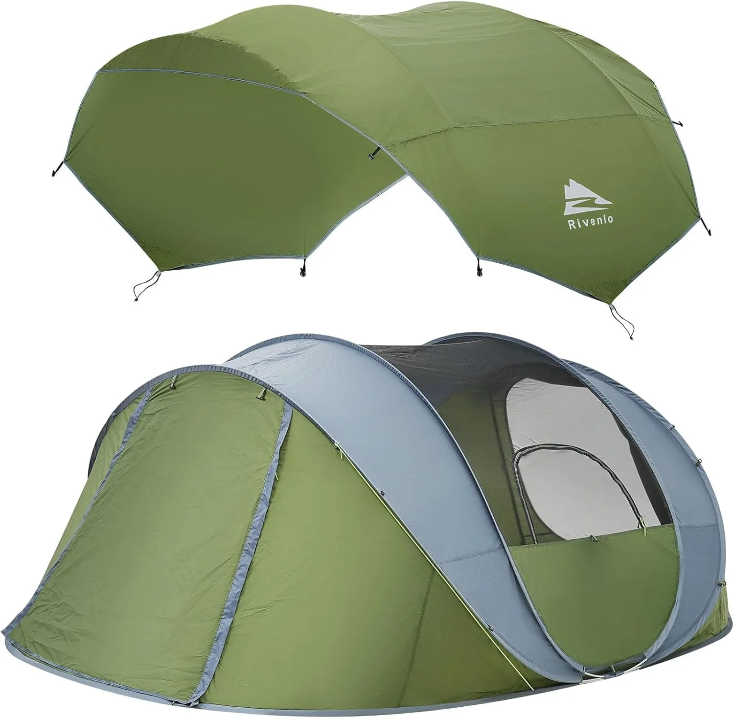 Person Easy Pop Up Tent, Camping Tent with Skylight and Rainfly, Waterproof - Image 3