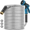 Hose 50FT, Non-Expanding Water Hose Ultra Lightweight With Nozzle - For Garden Watering