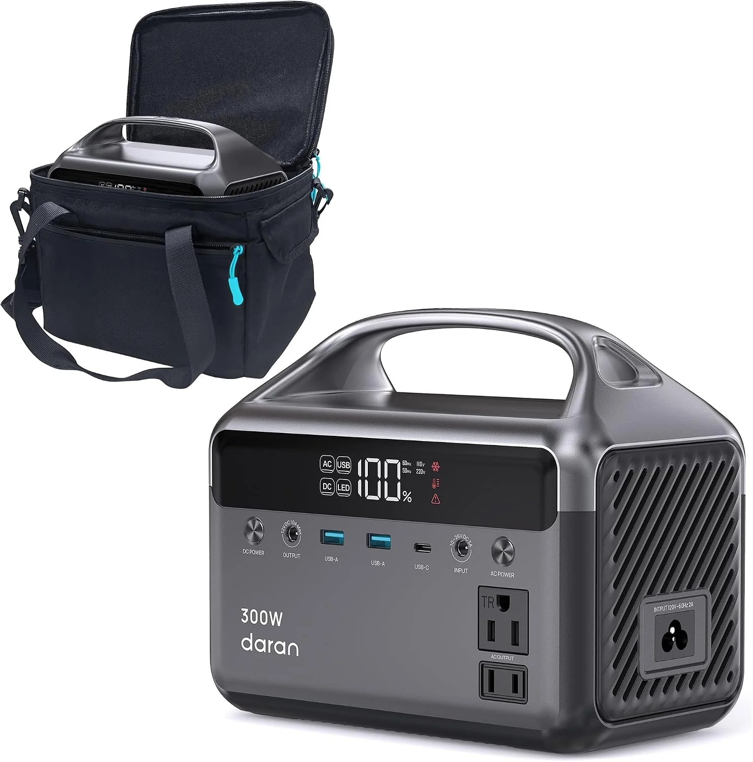 Portable Power Station 89.6Wh LiFePO4 Battery 100W(200W Peak) Solar Power Bank, Portable Charger Small Generator - Image 3