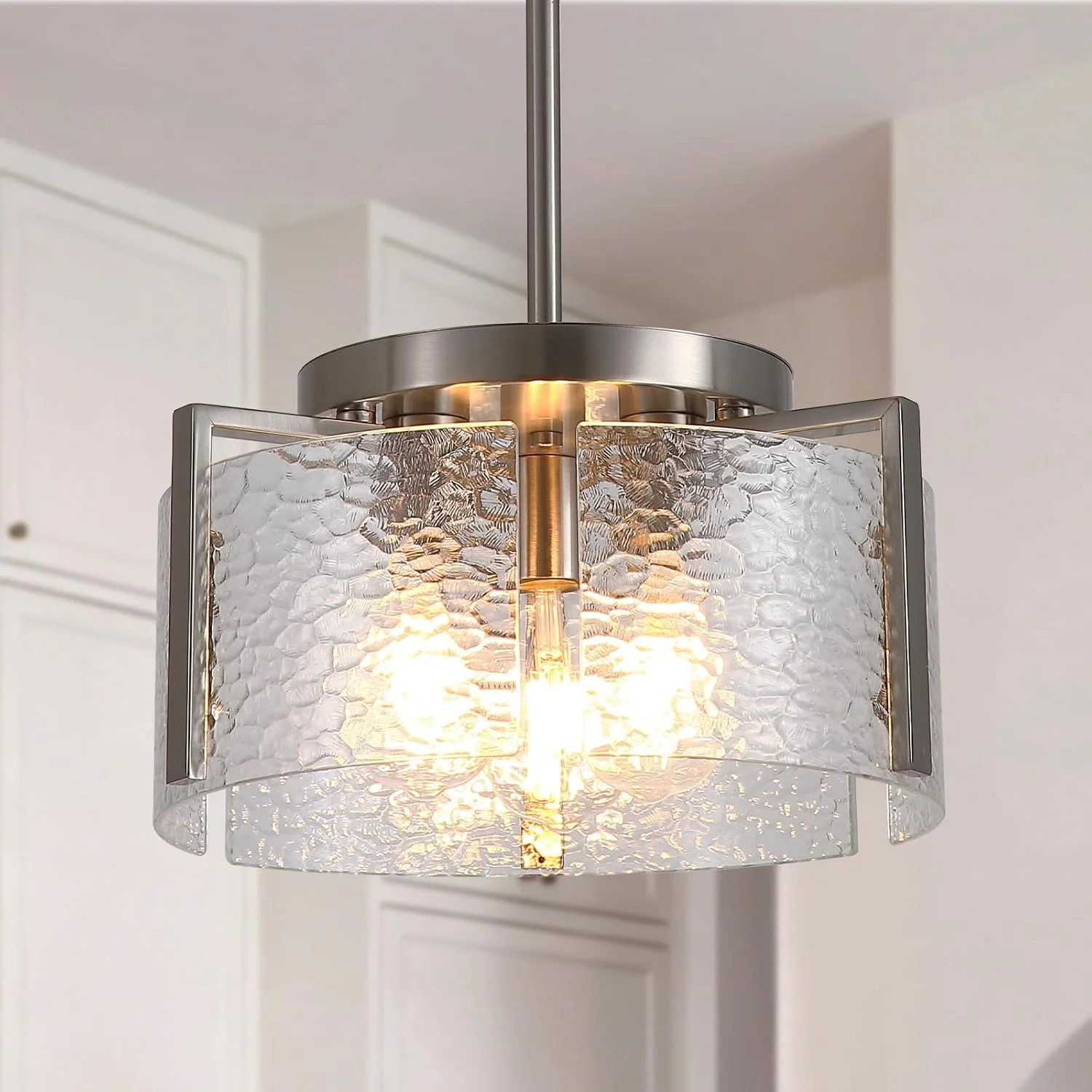 Chandeliers for Dining Room Light Fixture, Adjustable Glass Modern Farmhouse Chandelier for Entryway - Image 10