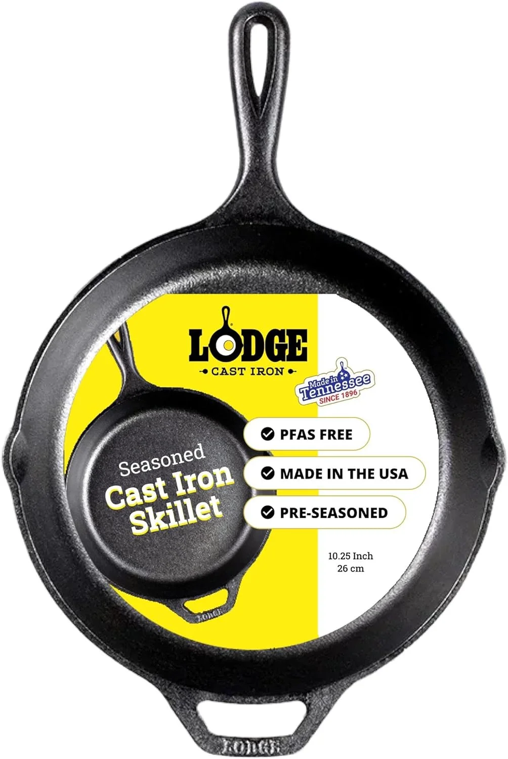 Seasoned Cast Iron Skillet Set 8, 10.25 & 12 Inches - Image 6