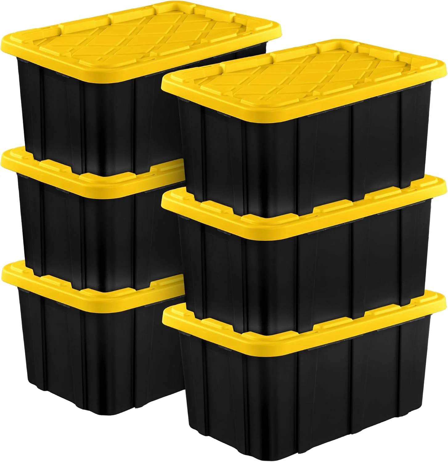 4-Pack 27 Gallon Industrial Storage Tote, Heavy-Duty Plastic Bins - Image 7