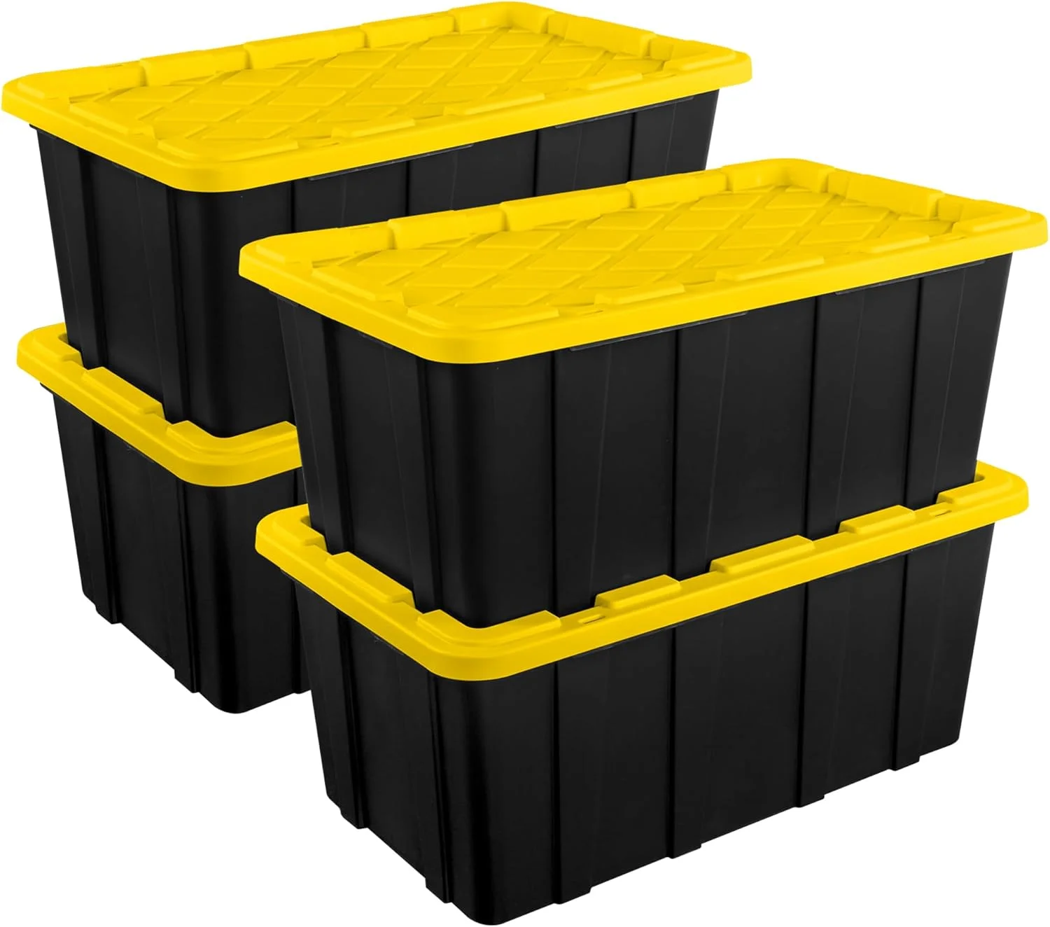 4-Pack 27 Gallon Industrial Storage Tote, Heavy-Duty Plastic Bins - Image 6