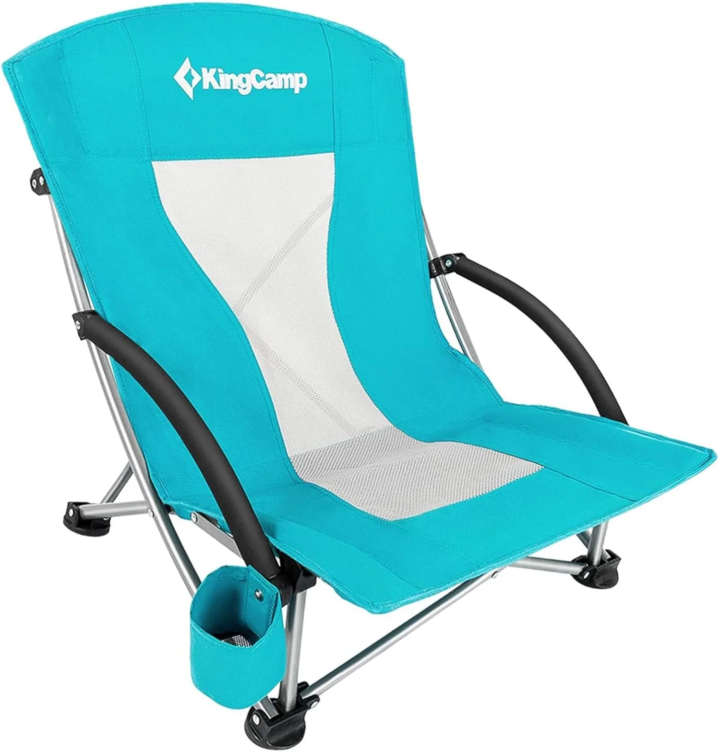 Low Beach Chairs 2 Pack, Folding Portable Chair for Adults lightweight Extra Wide Ergonomic High Back Seat - Image 5