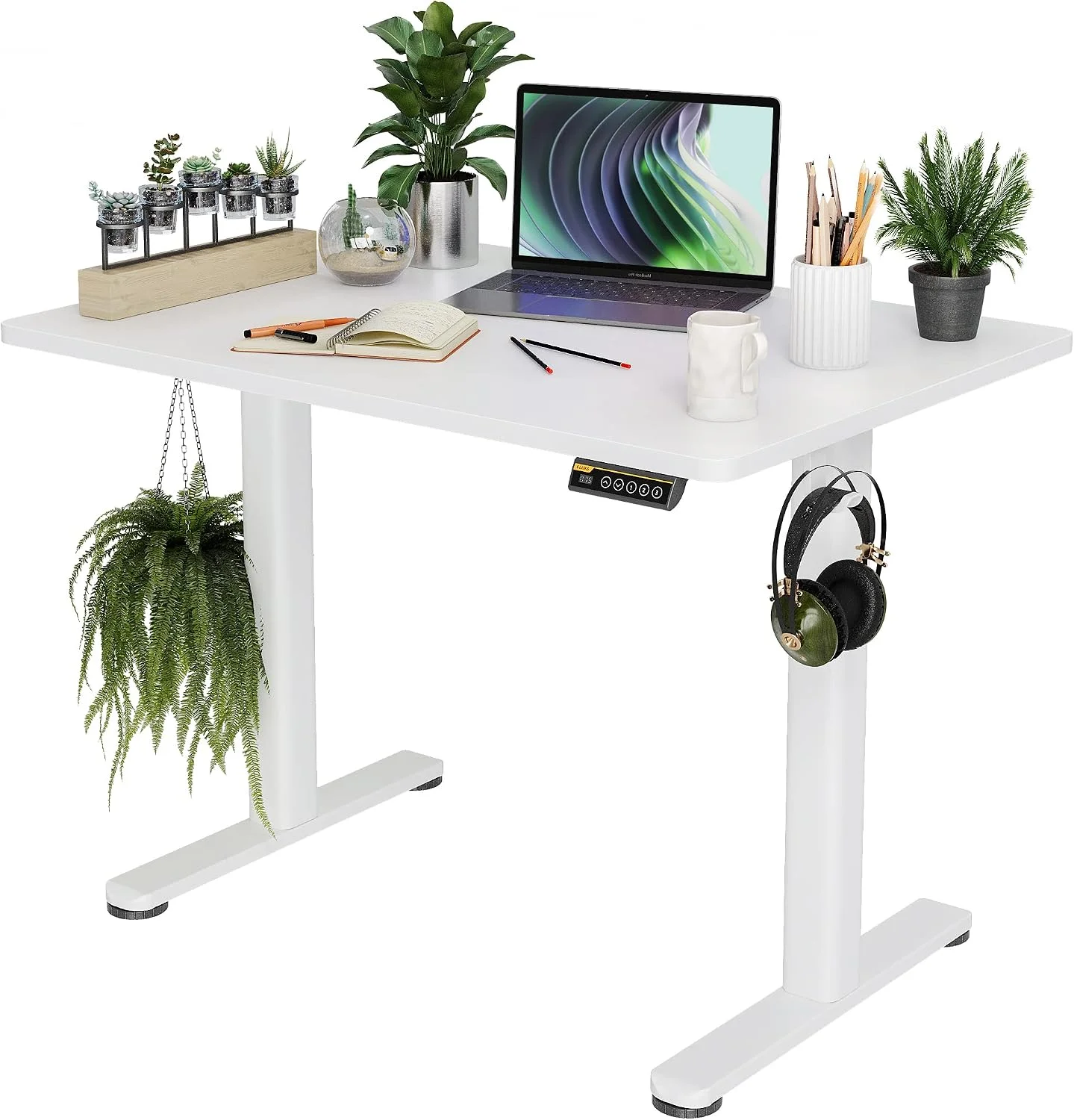 Electric Standing Desk, Adjustable Height Stand up Desk, 24x48 Inches Sit Stand Home Office Desk with Splice - Image 30