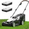 40V (2 x 20V) 16 Electric Lawn Mower Cordless, Brushless Lawnmower with 6-Height Adjust, Portable & Lightweight - For Lawn Care