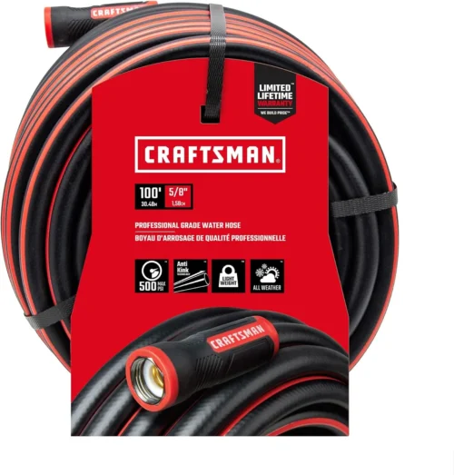 Alternative view of Heavy Duty Professional Grade Black Garden Hose, 100 Feet x 5/8 Inch