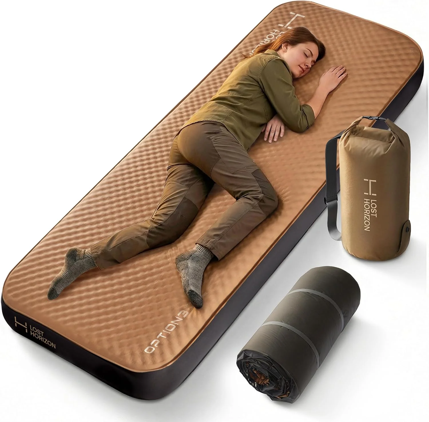 Horizon Air & Foam Camping Mattress, Self-Inflating Sleeping Pad, 4.5 Thick, with Pump Sack, R13 Insulation - Image 7
