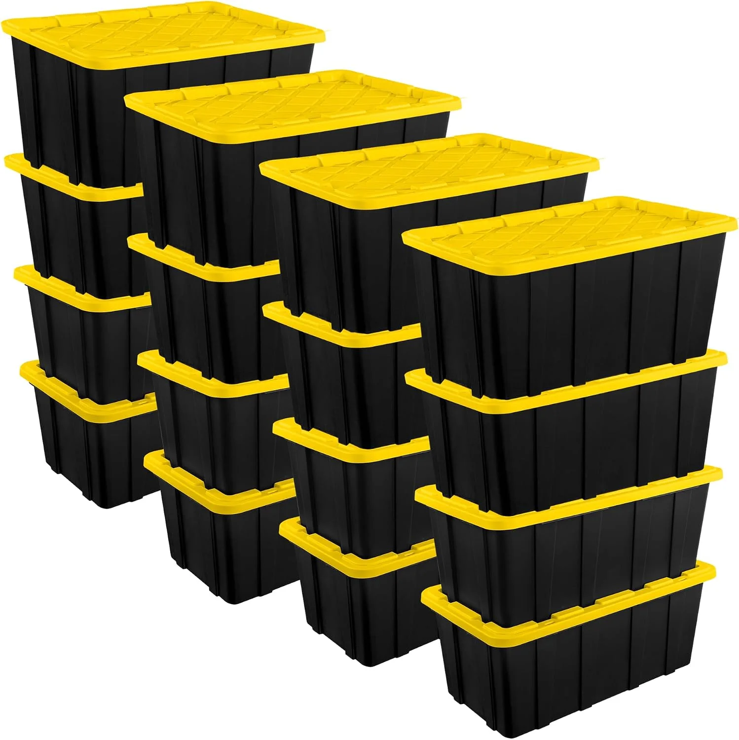 4-Pack 27 Gallon Industrial Storage Tote, Heavy-Duty Plastic Bins - Image 8
