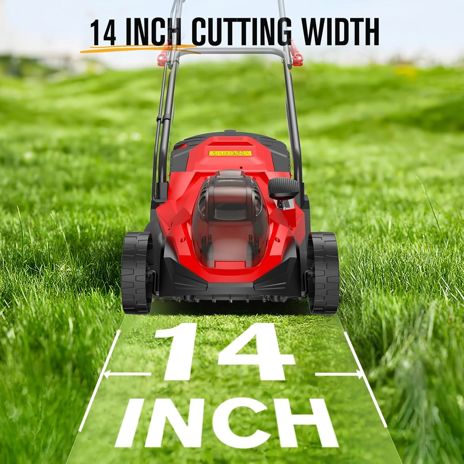 14 Cordless Lawn Mower Compatible with Milwaukee M18 Battery - For Lawn Care - Image 3