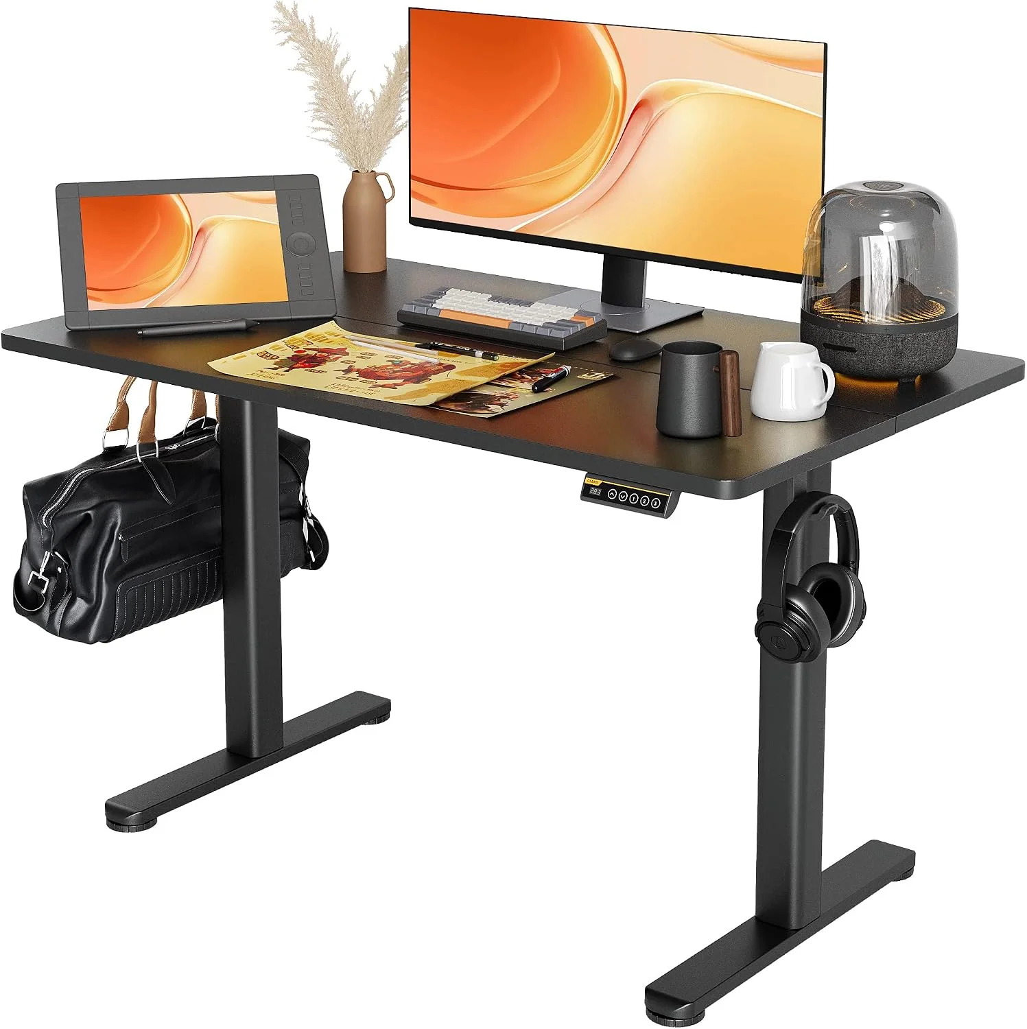 Electric Standing Desk, Adjustable Height Stand up Desk, 24x48 Inches Sit Stand Home Office Desk with Splice - Image 29