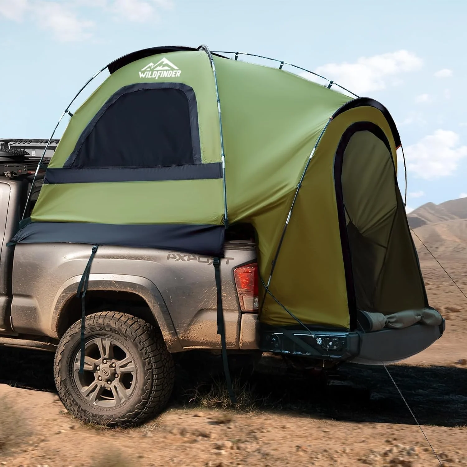 Bed Tent, Waterproof PU3000mm Pickup Truck Tent for Camping 5.5-6.0 Ft Bed, 2-3 Person Sleeping Truck Tent - Image 2