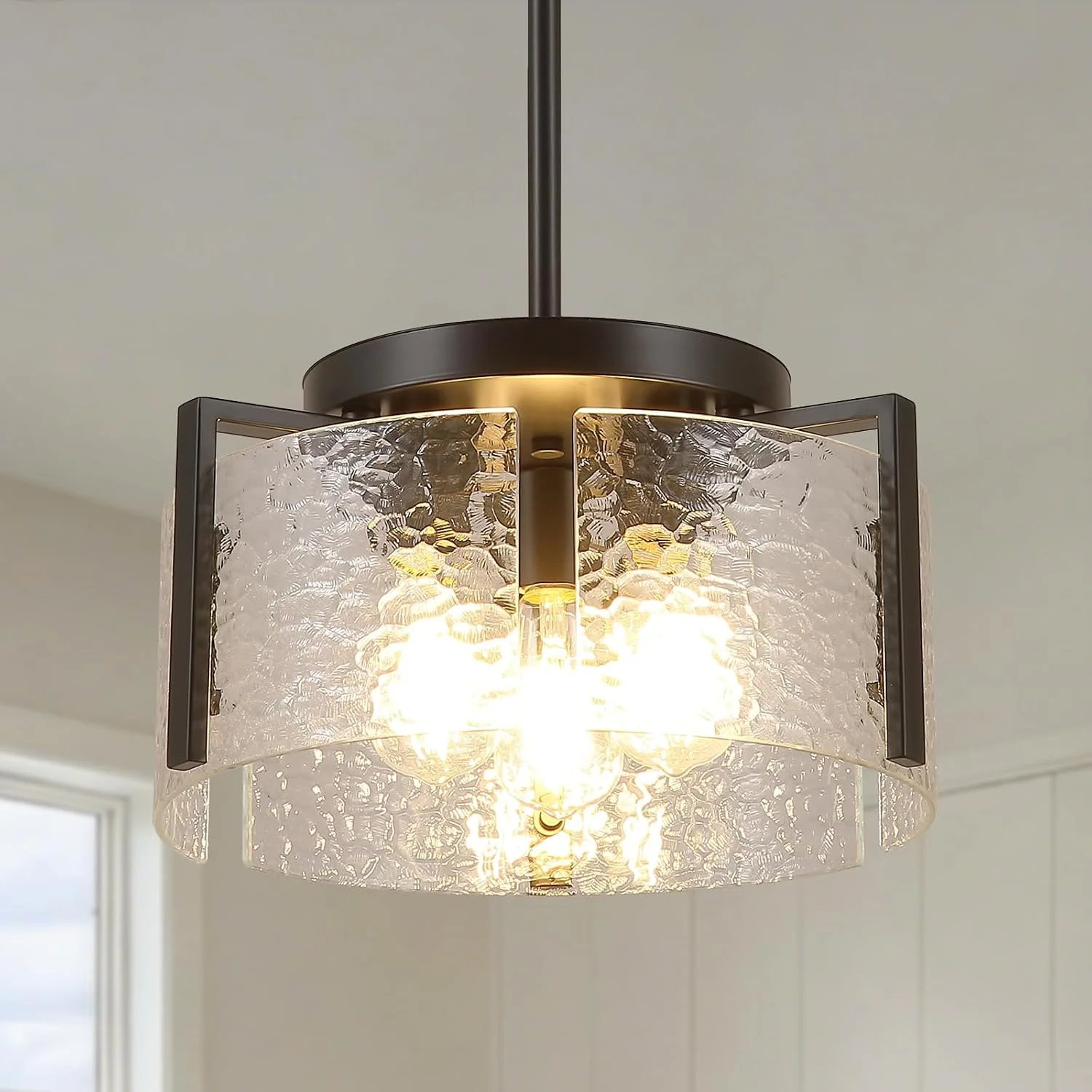 Chandeliers for Dining Room Light Fixture, Adjustable Glass Modern Farmhouse Chandelier for Entryway - Image 13