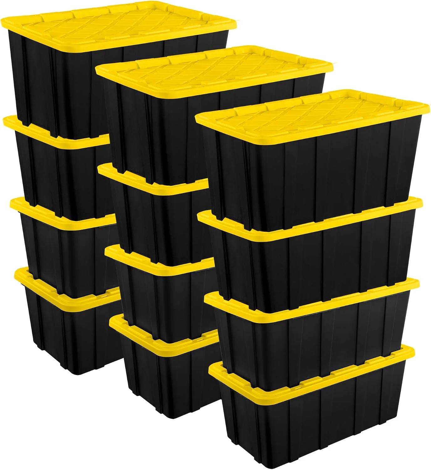 4-Pack 27 Gallon Industrial Storage Tote, Heavy-Duty Plastic Bins - Image 11