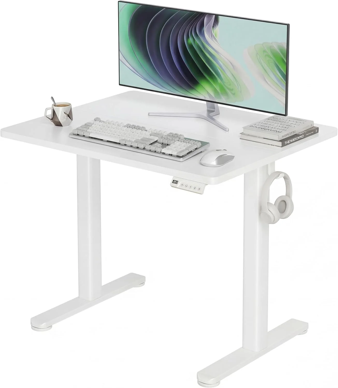 Electric Standing Desk, Adjustable Height Stand up Desk, 24x48 Inches Sit Stand Home Office Desk with Splice - Image 16