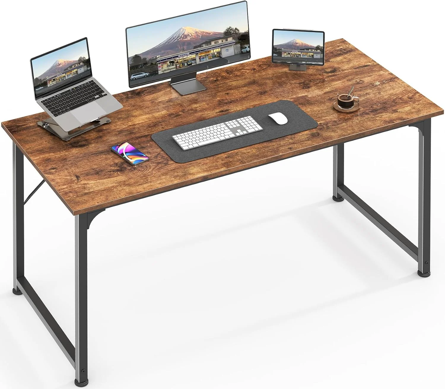 Computer Desk, 55 Inch Home Office Desk - Image 23