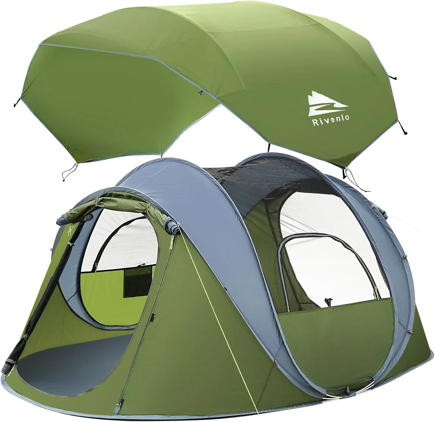 Person Easy Pop Up Tent, Camping Tent with Skylight and Rainfly, Waterproof - Image 4