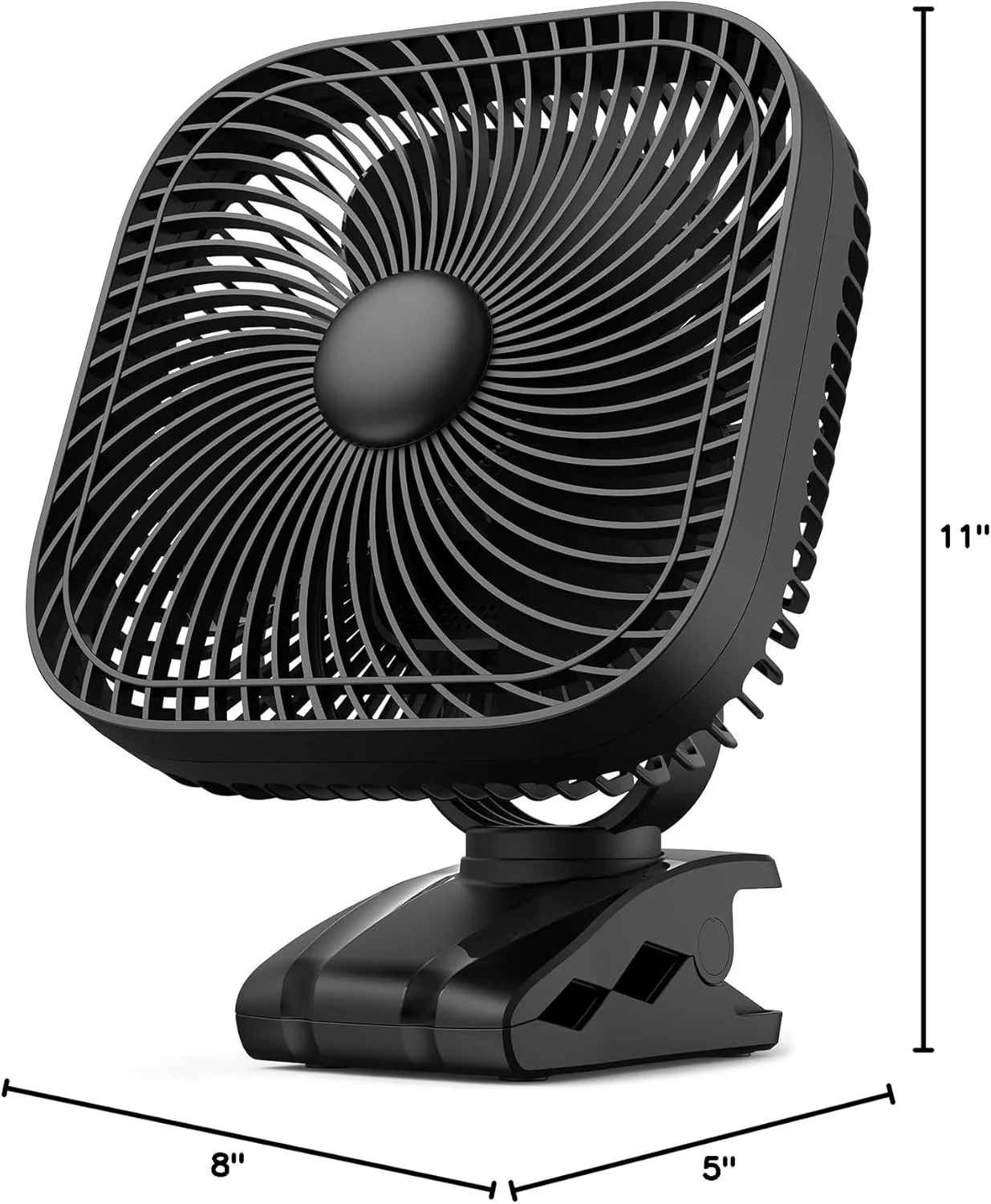 20000mAh Rechargeable Portable Clip-on Fan, Battery Operated, Last 78 Hrs, 4 Speeds with Light & Hook - Image 7