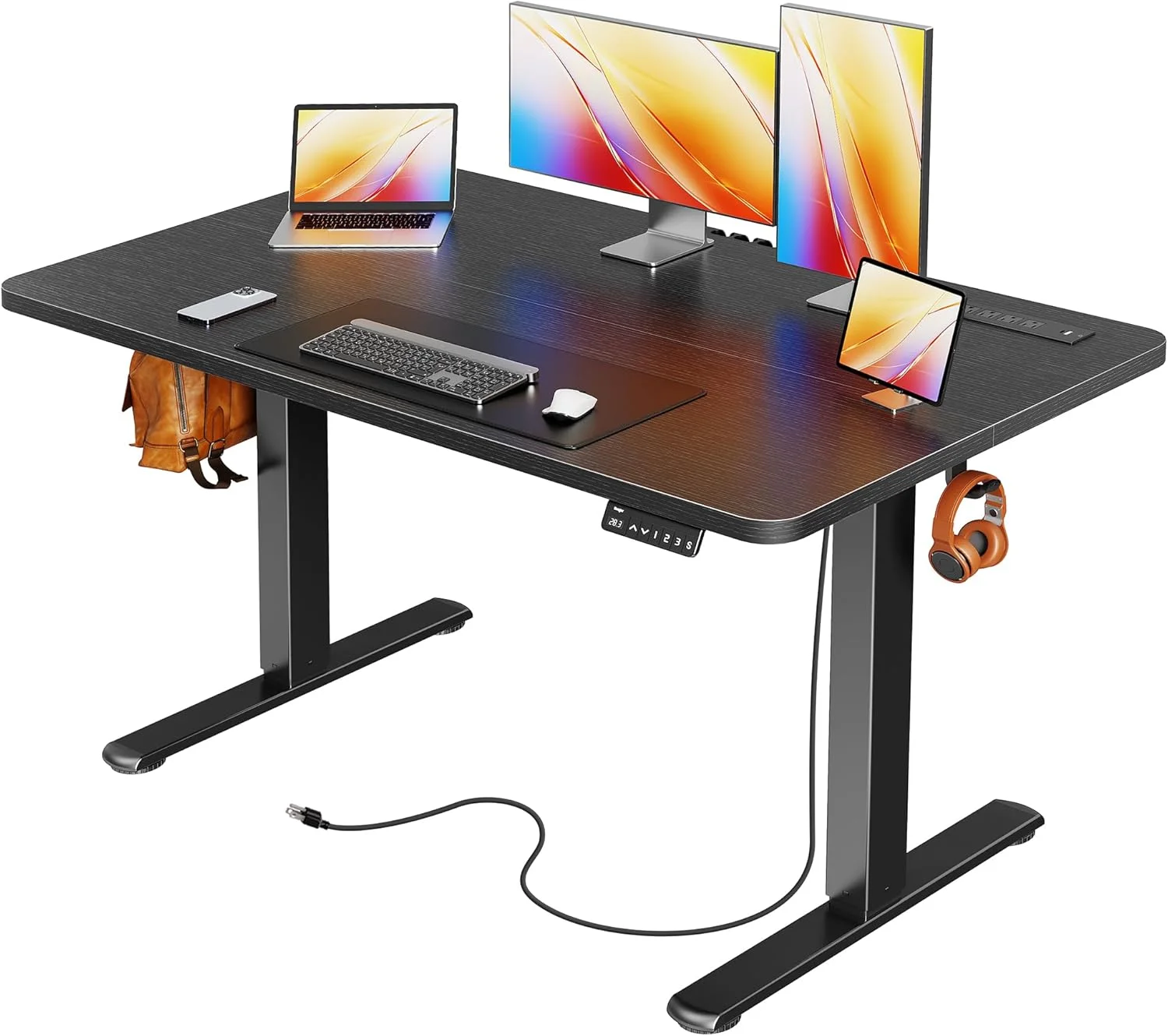 Electric Standing Desk with Power Outlets and USB-C Port, 47 X 24 Inch Height Adjustable Desk - Image 9