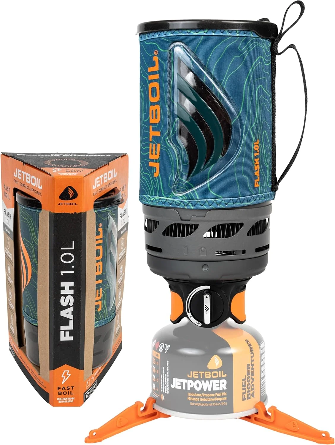 Flash Portable Fast Boil Stove for Camping and Backpacking with 1-Step Auto Ignition, Propane/Isobutane Burner - Image 4