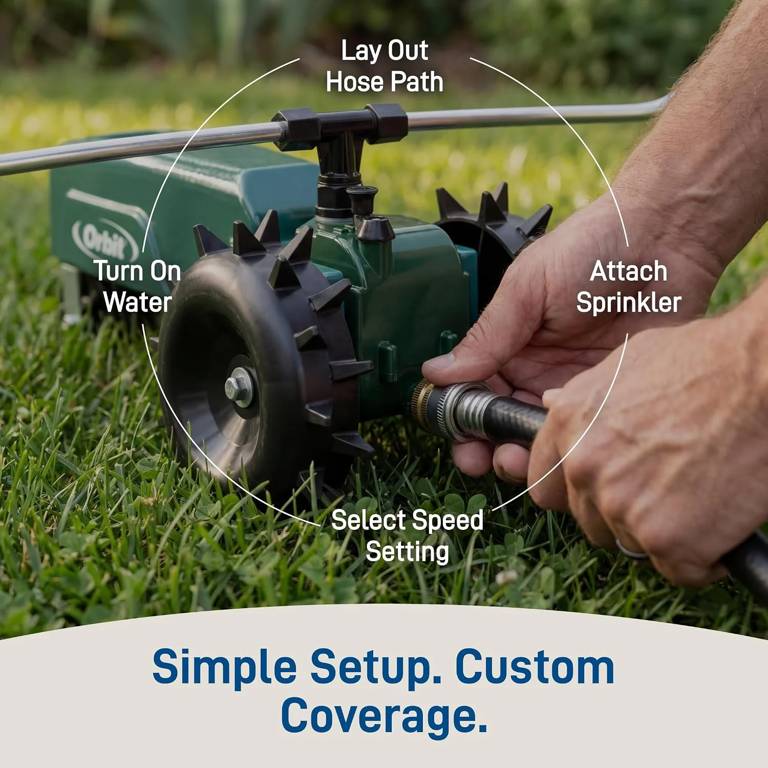Traveling Tractor Water Sprinkler, Self-Propelled Traveling Sprinkler for Wide Lawn Coverage - Image 8