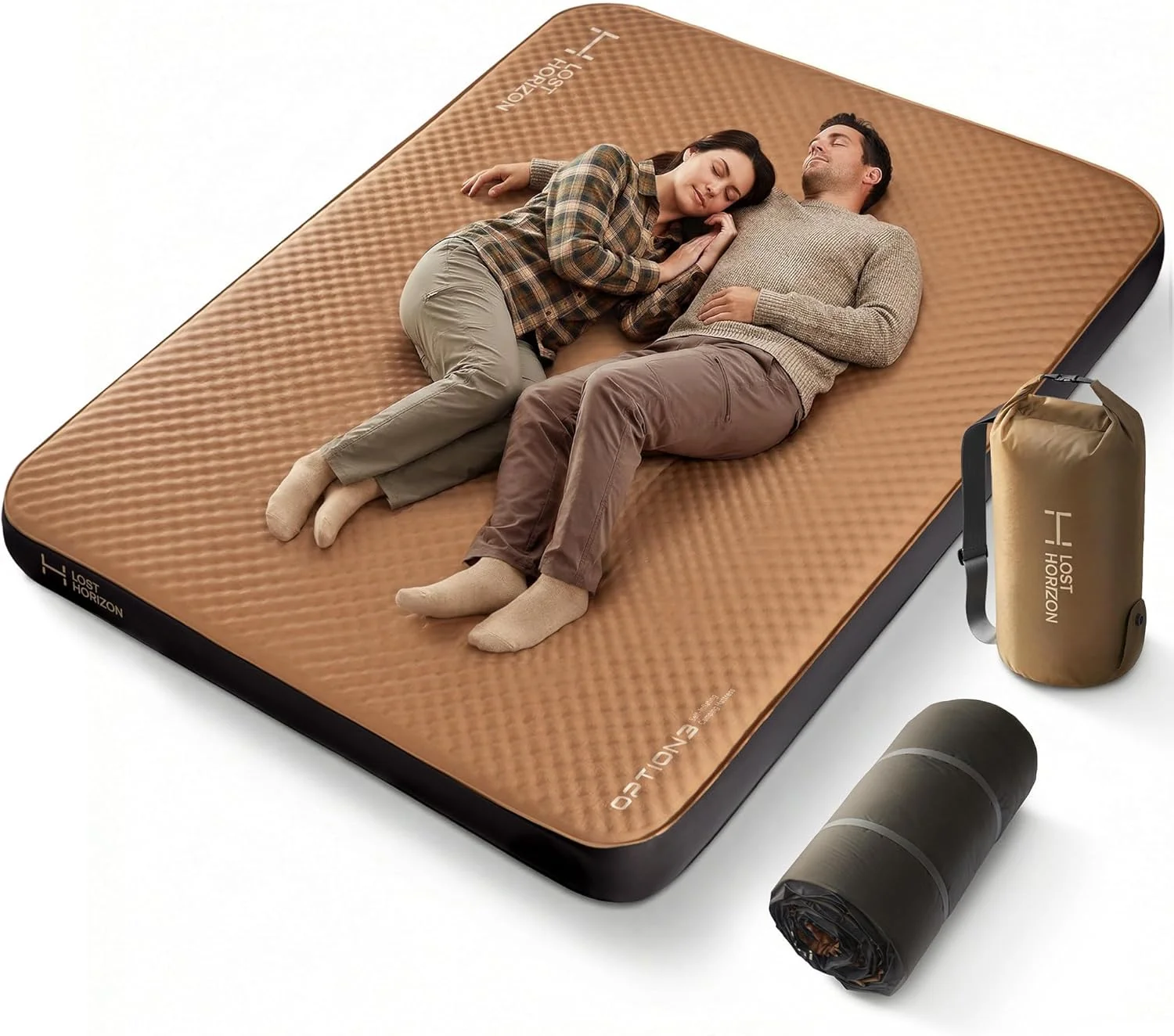 Horizon Air & Foam Camping Mattress, Self-Inflating Sleeping Pad, 4.5 Thick, with Pump Sack, R13 Insulation - Image 6