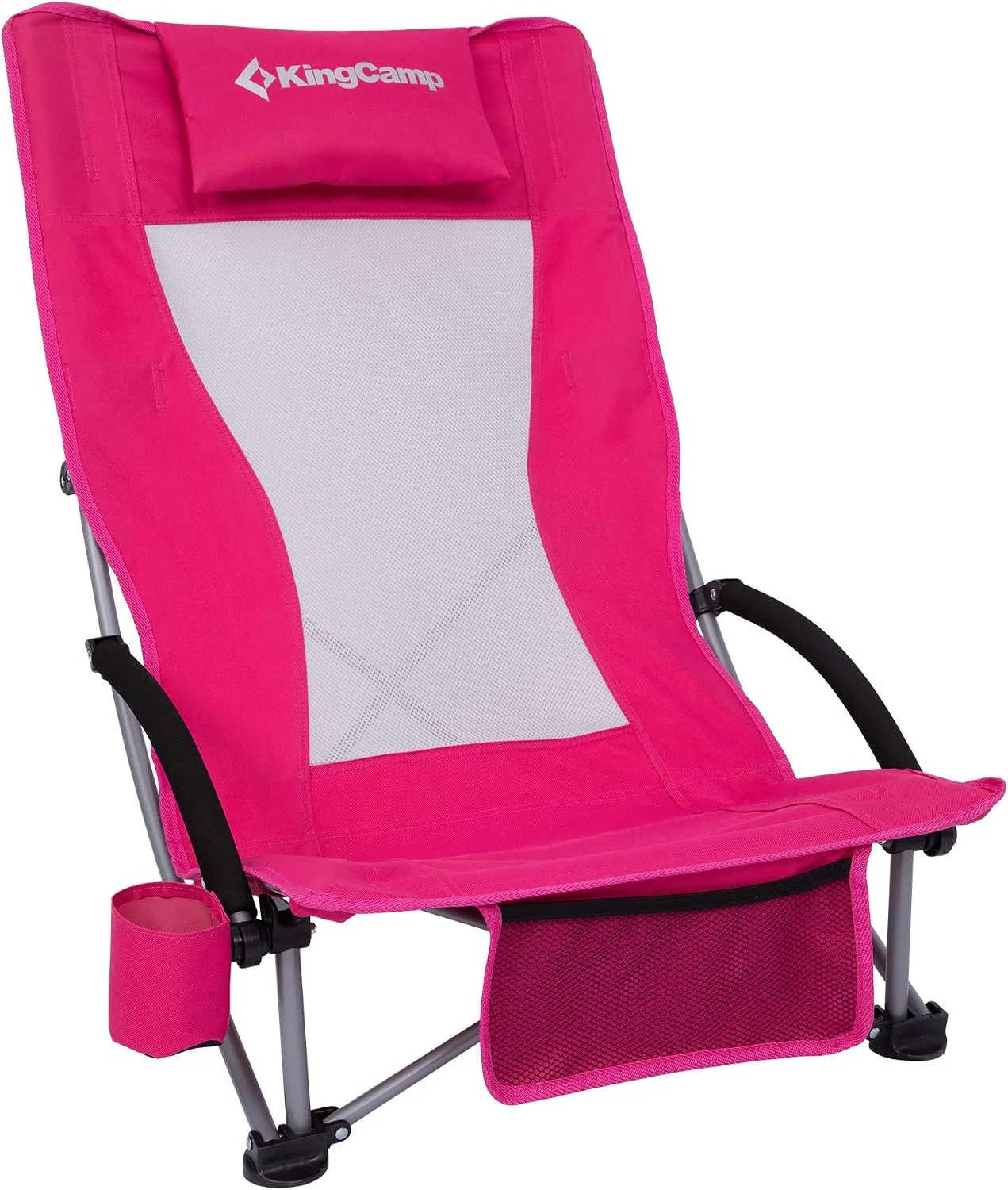 Low Beach Chairs 2 Pack, Folding Portable Chair for Adults lightweight Extra Wide Ergonomic High Back Seat - Image 4