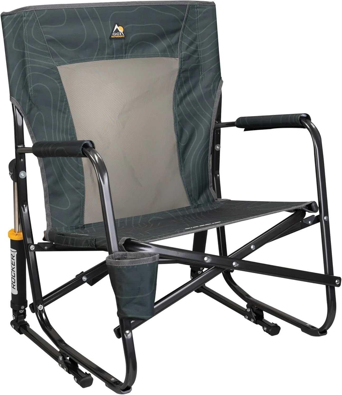 Outdoor Freestyle Rocker Camping Chair - Black - Image 11