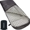 Cold Weather Sleeping Bag 100% Cotton Flannel XXL for Adults Big and Tall, Free Compression Sack