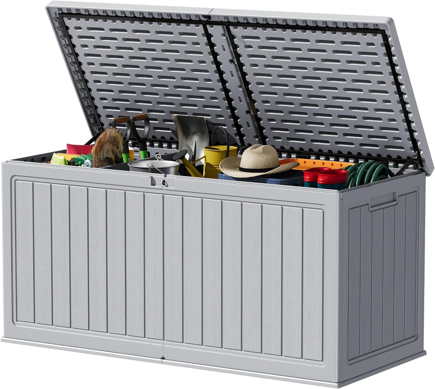 78 Gallon Deck Box, Waterproof Resin Outdoor Storage Box - Image 17