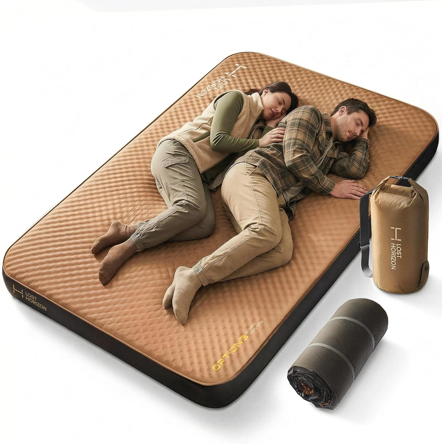 Horizon Air & Foam Camping Mattress, Self-Inflating Sleeping Pad, 4.5 Thick, with Pump Sack, R13 Insulation - Image 5