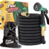 Hose Plus Expandable Garden Hose with 8 Function Nozzle, 100FT, Lightweight Retractable Garden Hose