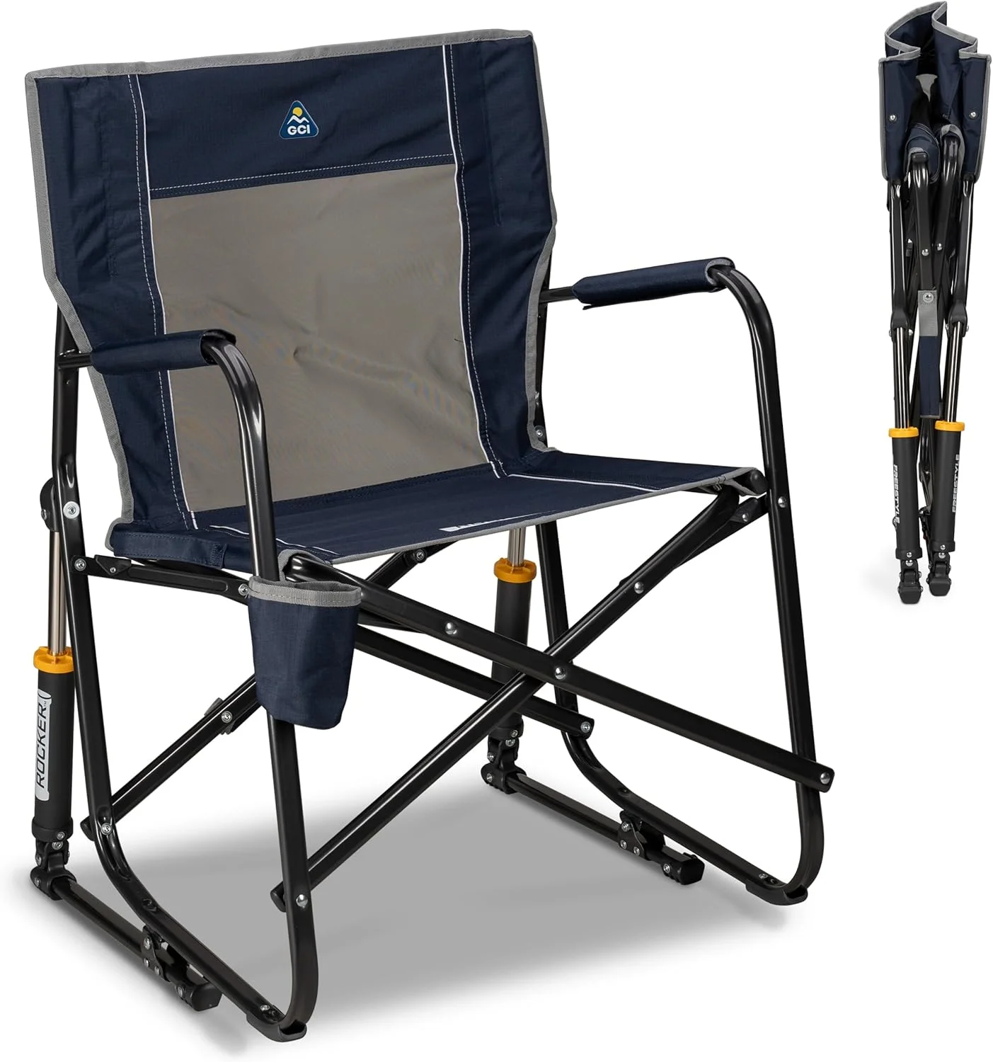 Outdoor Freestyle Rocker Camping Chair - Black