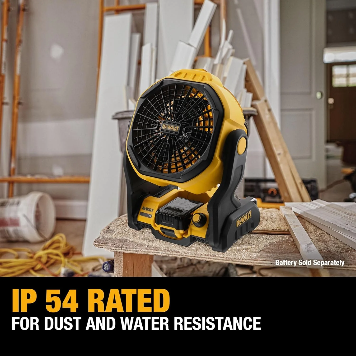 20V MAX Portable Fan, Battery Powered Rechargeable Cordless Shop Fan, Up to 4.5 Hrs Runtime, 650 CFM - Image 6