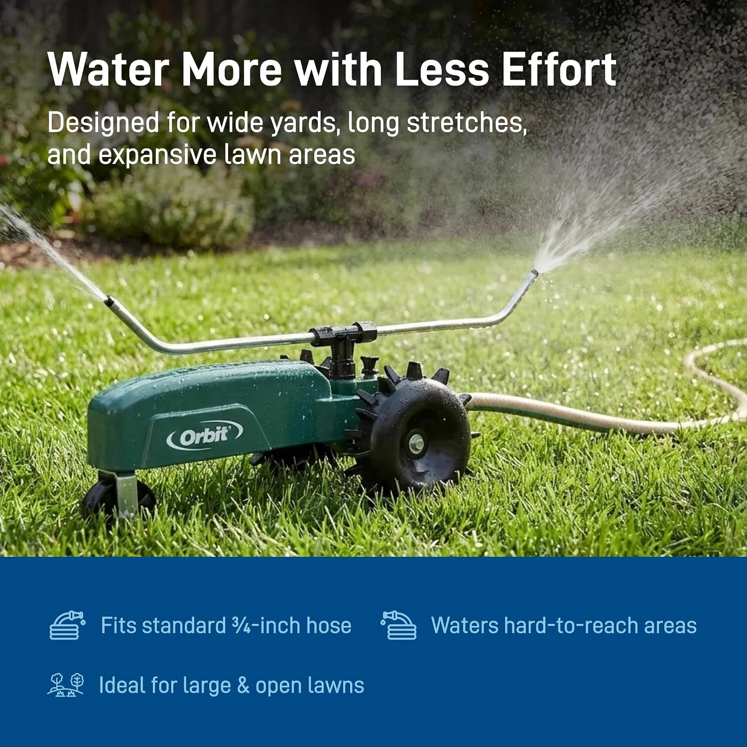Traveling Tractor Water Sprinkler, Self-Propelled Traveling Sprinkler for Wide Lawn Coverage - Image 9