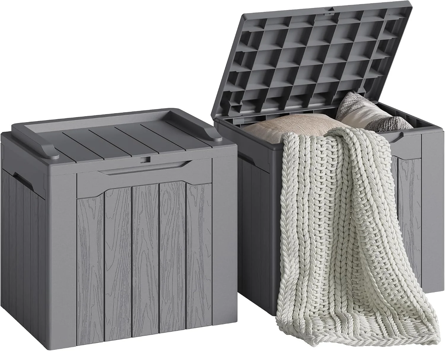78 Gallon Deck Box, Waterproof Resin Outdoor Storage Box - Image 14